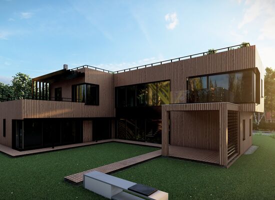 Проект дома на берегу реки Волги