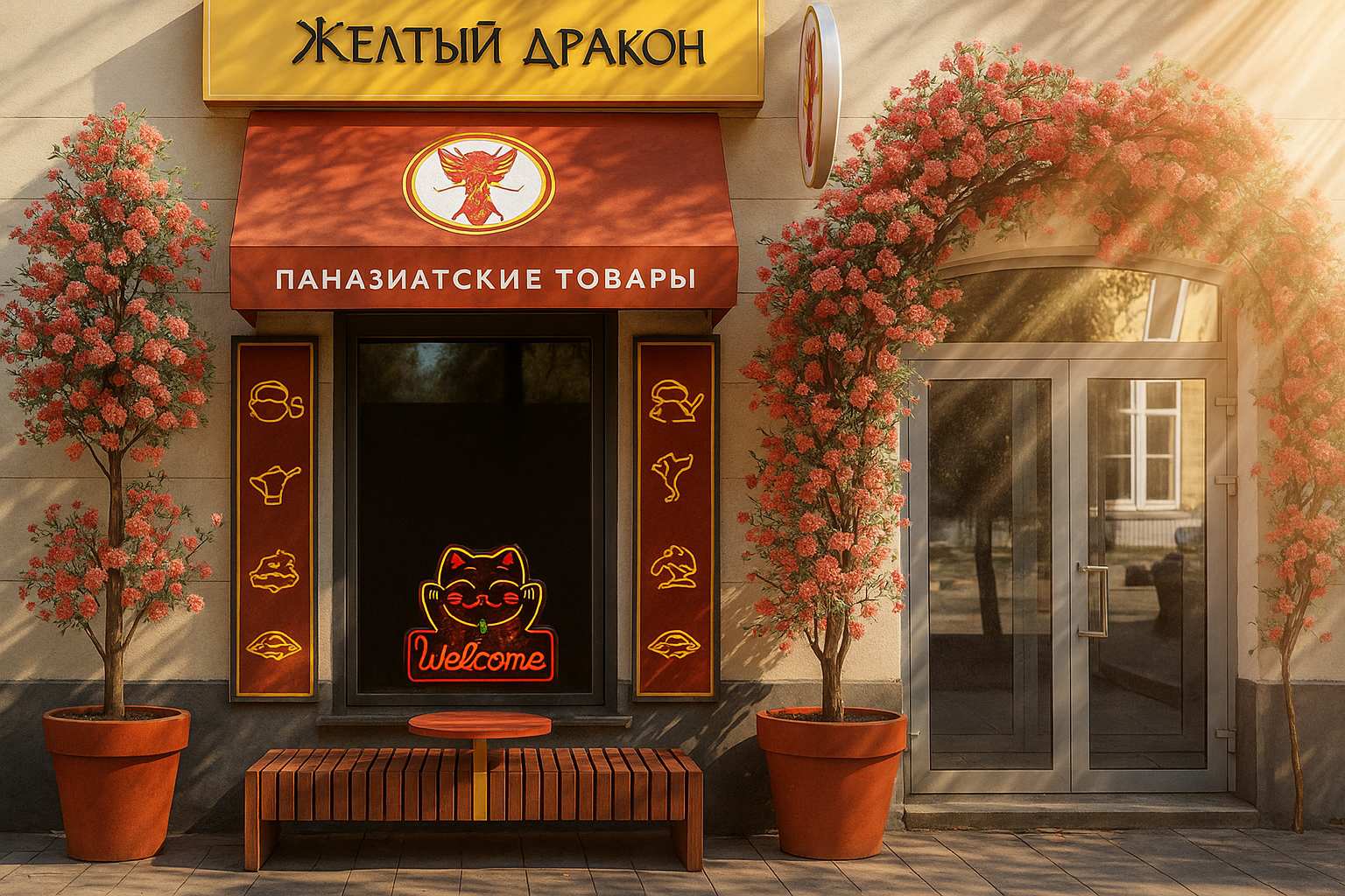 Дизайн интерьера магазина азиатских товаров